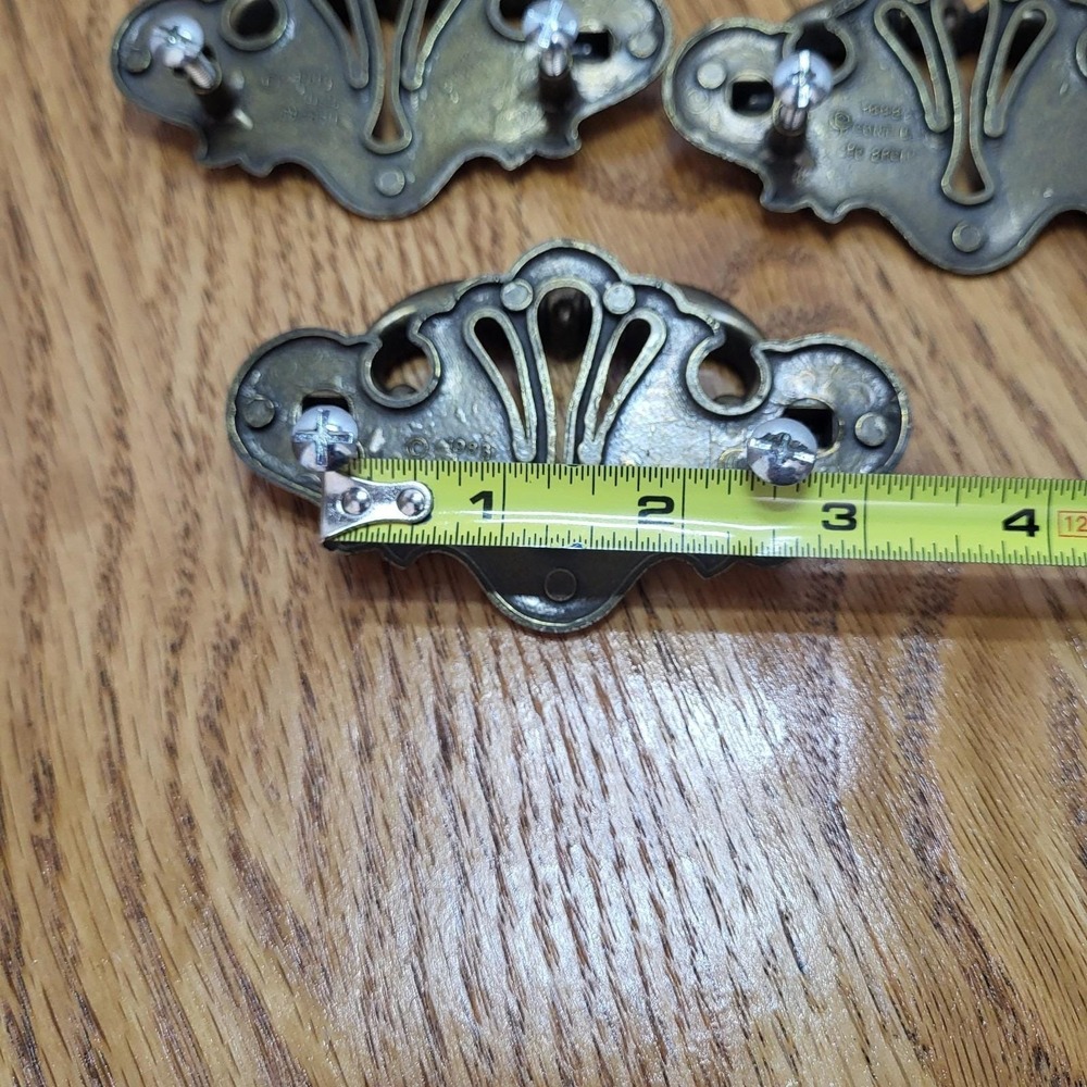 VTG Set Of 3 Brass Drop Bail Drawer Pull Cont B BFC 20611 Handle Hardware - Picture 8 of 8
